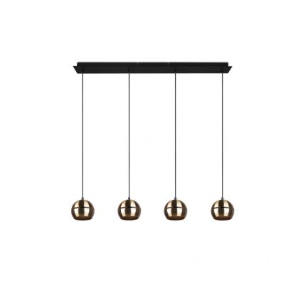 Trio - Candelabro suspenso FLETCHER 4xE14/40W/230V latão