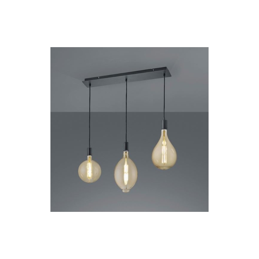 Trio - Candelabro suspenso LED com regulação GINSTER 3xE27/8W/230V