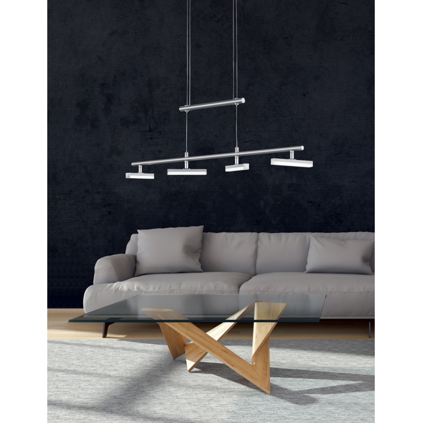 Trio - Candelabro suspenso LED com regulação OPIUM 4xLED/4W/230V
