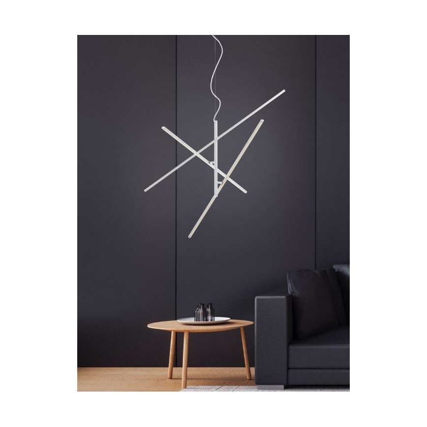 Trio - Candelabro suspenso LED com regulação TIRIAC 3xLED/8,5W/230V branco