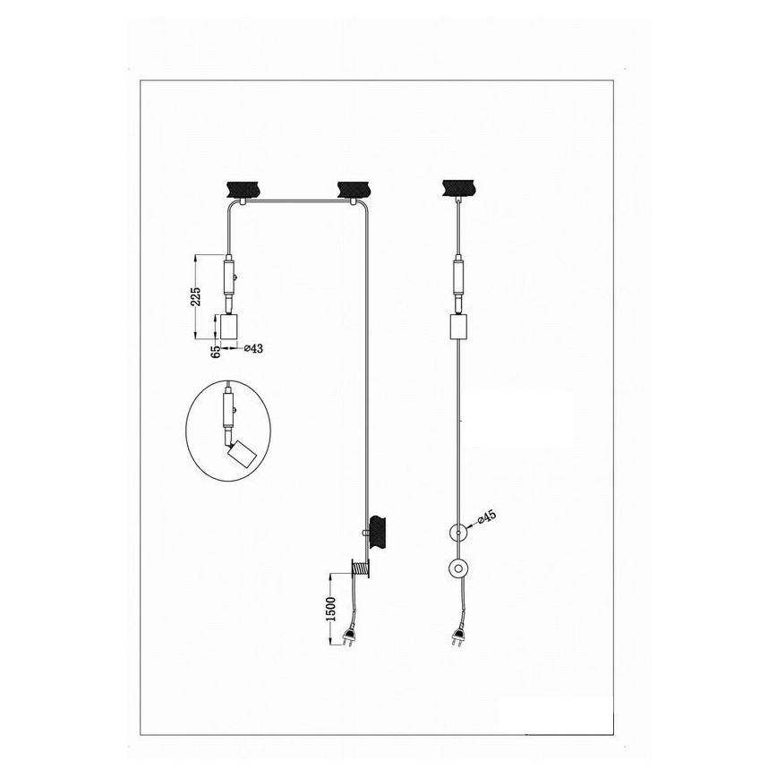 Trio - Candelabro suspenso STELLA 1xE27/42W/230V