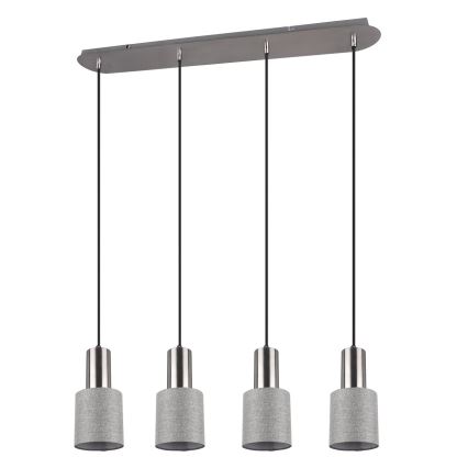 Trio - Candelabro suspenso WAILER 4xGU10/5W/230V cinzento
