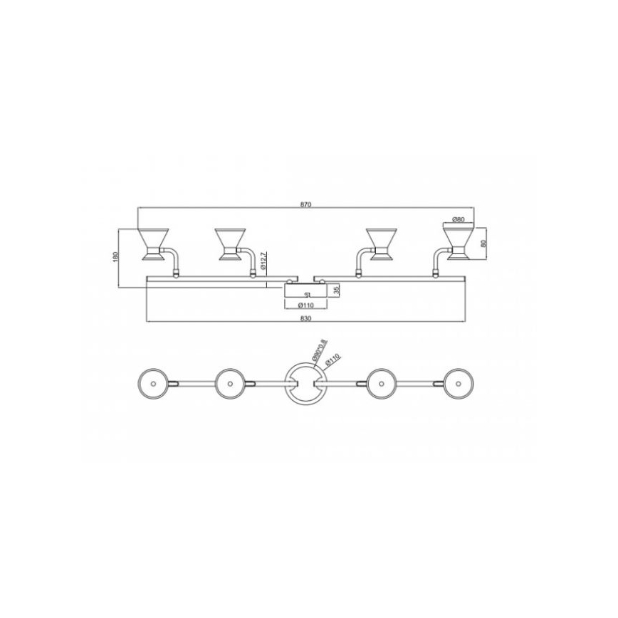 Trio - Foco LED DUKE 4xLED/4,3W/230V