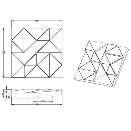 Trio - Iluminação de teto LED TRINITY LED/24W/230V 3000/4000/5500K