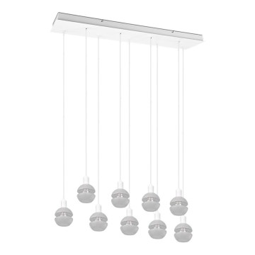 Trio - Lustre suspenso com cabo MELA 9xE14/25W/230V branco