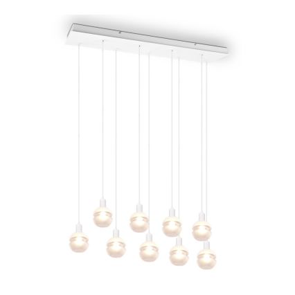 Trio - Lustre suspenso com cabo MELA 9xE14/25W/230V branco