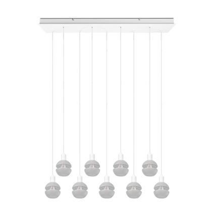 Trio - Lustre suspenso com cabo MELA 9xE14/25W/230V branco