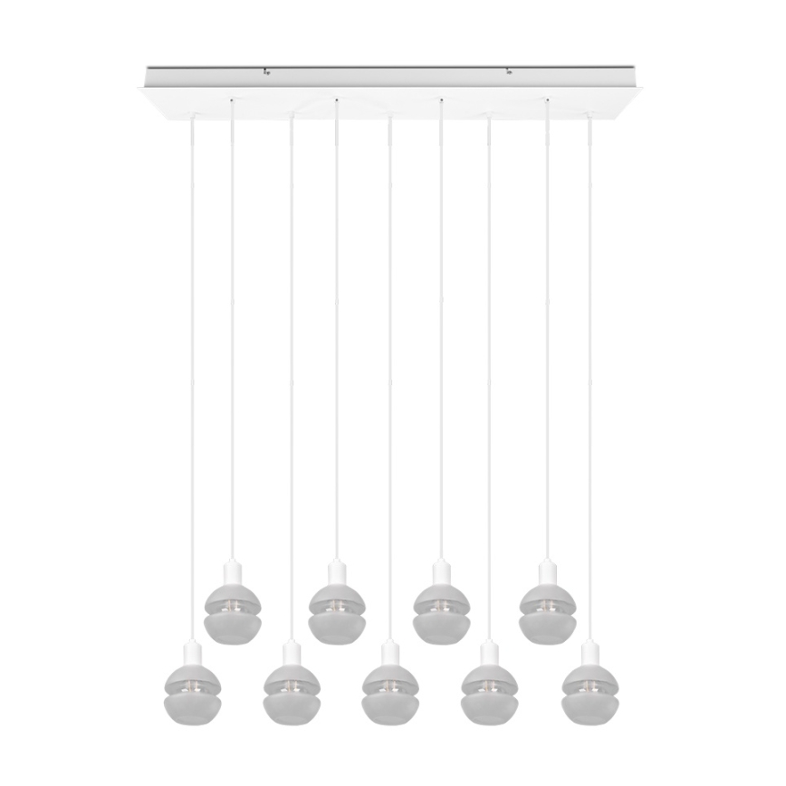 Trio - Lustre suspenso com cabo MELA 9xE14/25W/230V branco