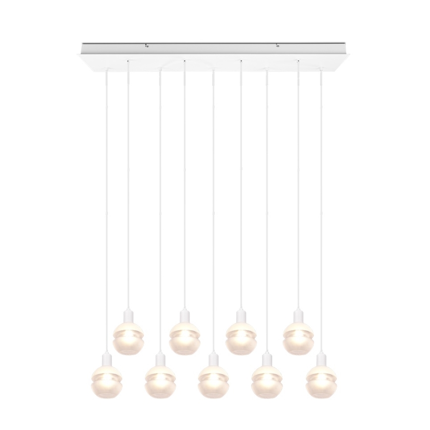Trio - Lustre suspenso com cabo MELA 9xE14/25W/230V branco