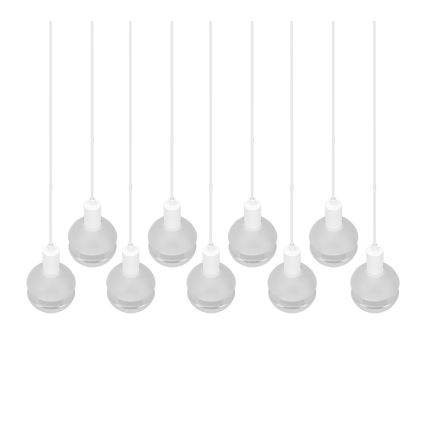 Trio - Lustre suspenso com cabo MELA 9xE14/25W/230V branco