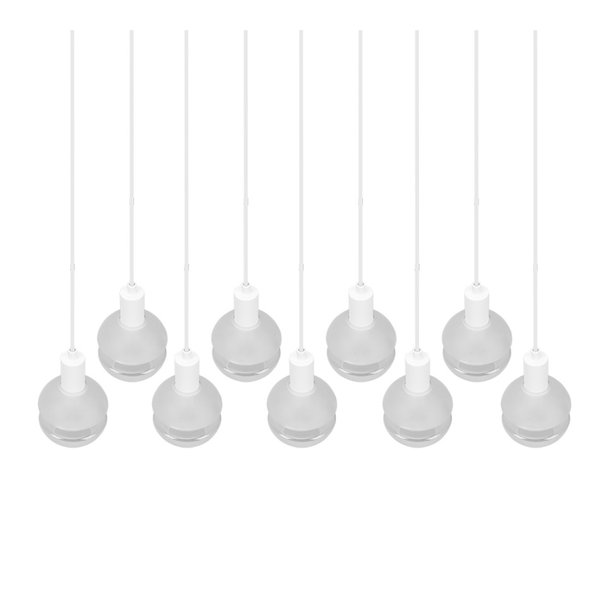 Trio - Lustre suspenso com cabo MELA 9xE14/25W/230V branco