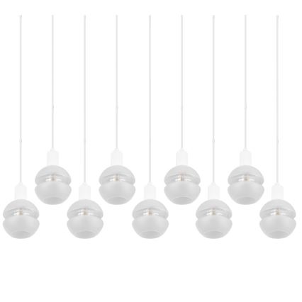 Trio - Lustre suspenso com cabo MELA 9xE14/25W/230V branco