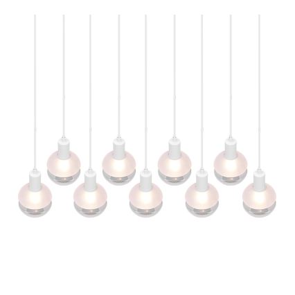 Trio - Lustre suspenso com cabo MELA 9xE14/25W/230V branco