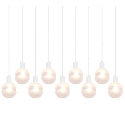 Trio - Lustre suspenso com cabo MELA 9xE14/25W/230V branco