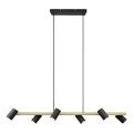 Trio - Lustre suspenso por cabo MARLEY 6xGU10/35W/230V preto/dourado