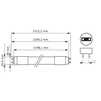 Tubo fluorescente LED Philips MASTER T8 G13/16W/80V 6500K 120 cm