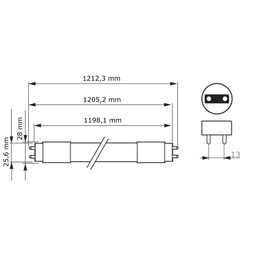 Tubo fluorescente LED Philips MASTER T8 G13/16W/80V 6500K 120 cm