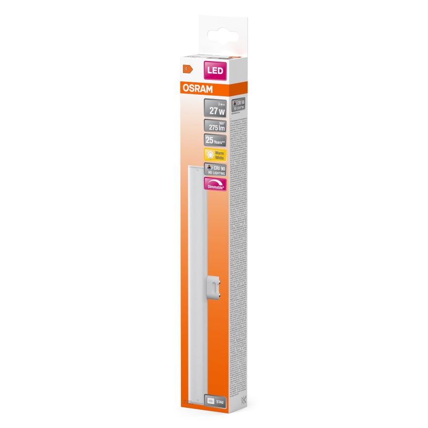 Tubo fluorescente LED regulável S14d/3W/230V 2700K 30 cm CRI 90 - Osram