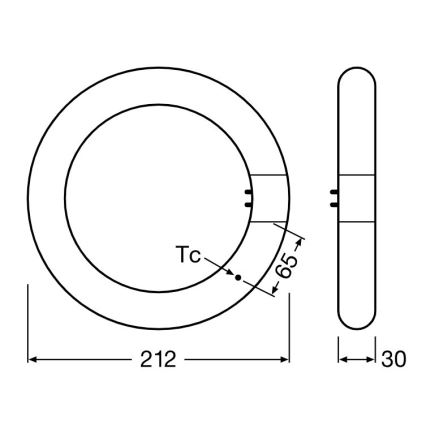 Tubo LED SUBSTITUBE T9 G10q/12W/230V 4000K diâmetro 21,2 cm - Osram
