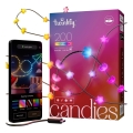 Twinkly - Cordão de luzes LED RGB regulável CANDIES 200 LEDs 14 m USB Wi-Fi