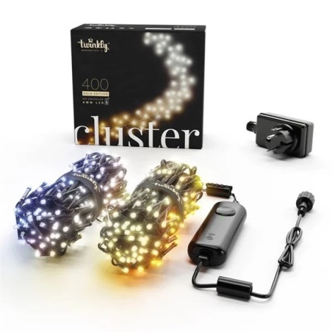 Twinkly -Corrente exterior de Natal LED CLUSTER 400xLED 9,5m IP44 Wi-Fi
