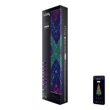 Twinkly - Cortina de Natal LED RGB regulável MATRIX 500xLED 0,5x2,4 m Wi-Fi
