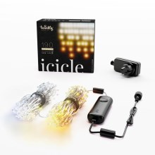 Twinkly - Cortina exterior de Natal LED RGB ICICLE 190xLED 11,5 m IP44 Wi-Fi