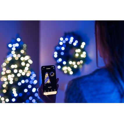 Twinkly - Grinalda de Natal LED RGB regulável 50xLED d. 60 cm Wi-Fi