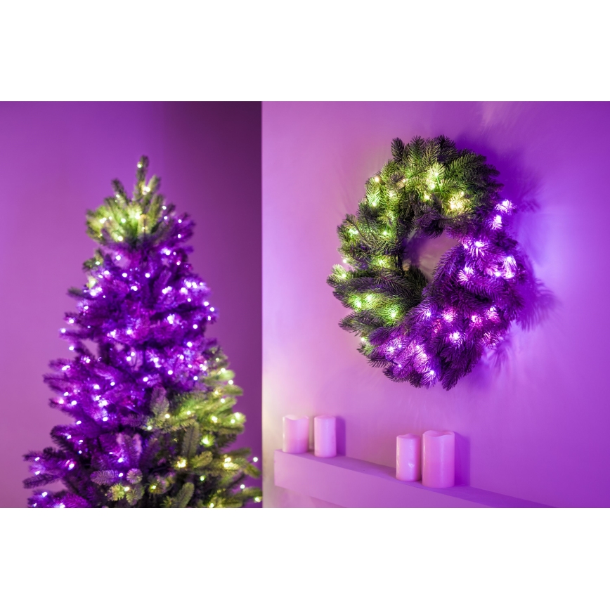 Twinkly - Grinalda de Natal LED RGB regulável 50xLED d. 60 cm Wi-Fi