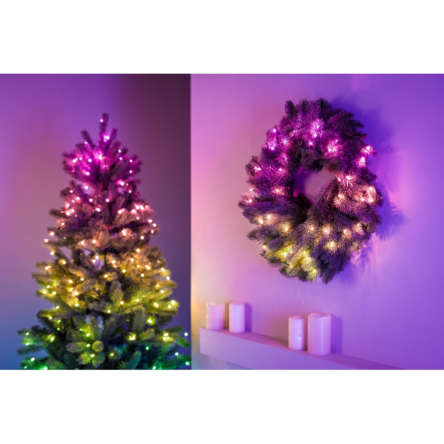 Twinkly - Grinalda de Natal LED RGB regulável 50xLED d. 60 cm Wi-Fi