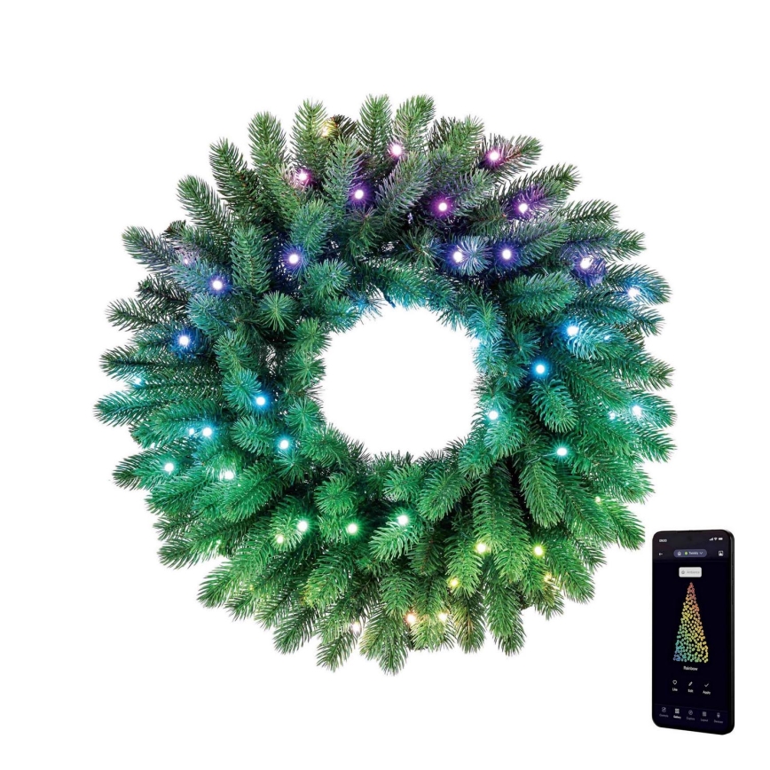 Twinkly - Grinalda de Natal LED RGB regulável 50xLED d. 60 cm Wi-Fi