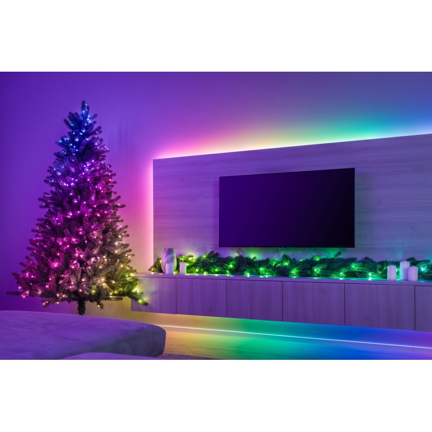 Twinkly - Guirlanda de Natal LED RGBW dimerizável, 50 LEDs, 2,7 m, Wi-Fi
