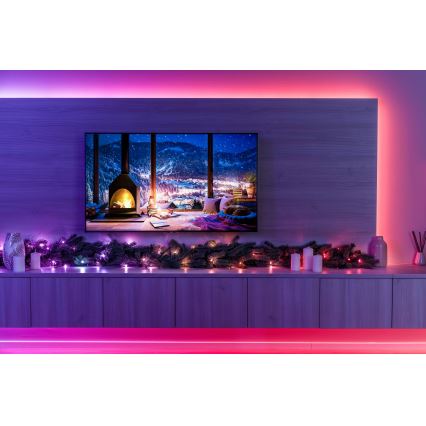 Twinkly - Guirlanda de Natal LED RGBW dimerizável, 50 LEDs, 2,7 m, Wi-Fi