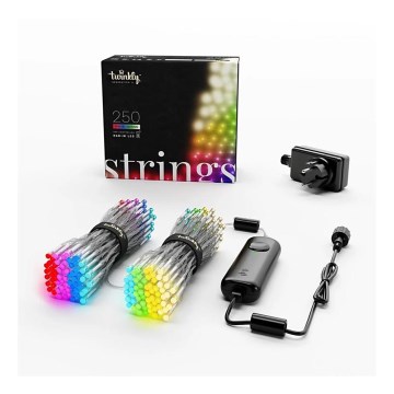 Twinkly - LED RGBW Regulação exterior Corrente de Natal STRINGS 250xLED 23,5m IP44 Wi-Fi