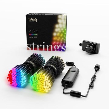 Twinkly - LED RGBW Regulação exterior Corrente de Natal STRINGS 400xLED 35,5m IP44 Wi-Fi