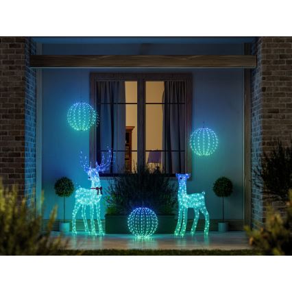 Twinkly - SPHERE LED RGBW, decoração de exterior dimerizável, 210 LEDs, IP44, Wi-Fi