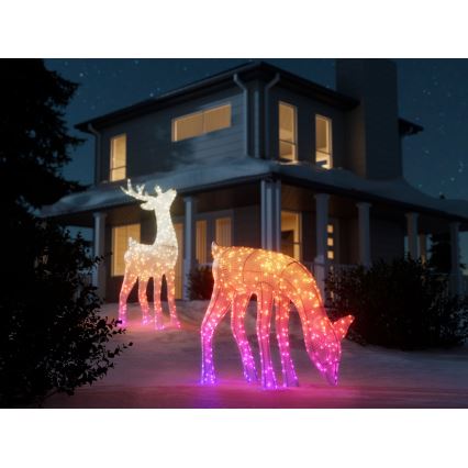 Twinkly - Renas de Natal LED RGBW reguláveis para exterior 160xLED IP44 Wi-Fi