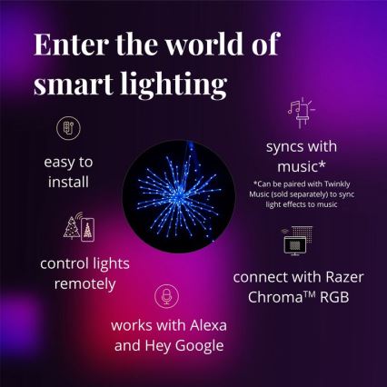 Twinkly - LED RGB Regulação exterior poinsétia SPRITZER 200xLED IP44 Wi-Fi