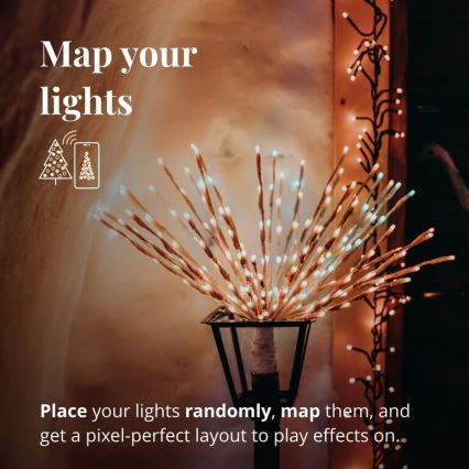 Twinkly - LED RGB Regulação exterior poinsétia SPRITZER 200xLED IP44 Wi-Fi