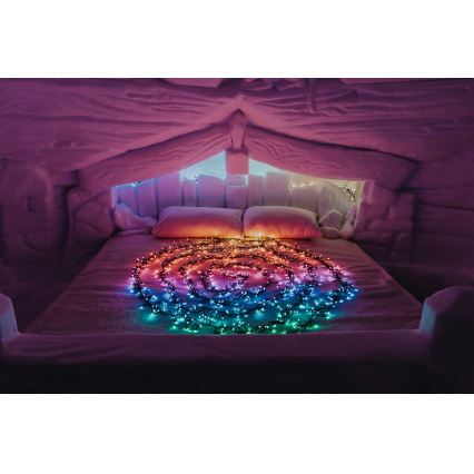 Twinkly - LED RGB Regulação exterior Corrente de Natal CLUSTER 400xLED 9,5m IP44 Wi-Fi
