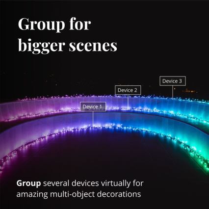 Twinkly - LED RGB Regulação exterior Corrente de Natal CLUSTER 400xLED 9,5m IP44 Wi-Fi
