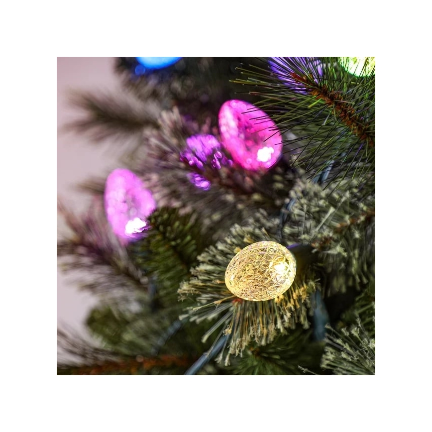 Twinkly - LED RGB Regulação exterior Corrente de Natal FACETED 80xLED 26,5 m IP44 Wi-Fi