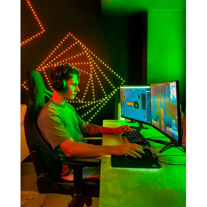 Twinkly - Guirlanda LED RGB dimerizável DOTS 60 LEDs 7 m USB Wi-Fi