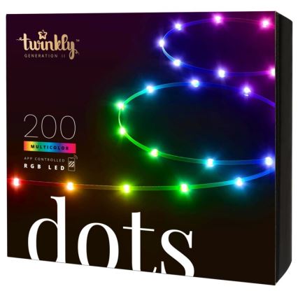 Twinkly - LED RGB Exterior regulação tira DOTS 200xLED 10 m IP44 WiFi