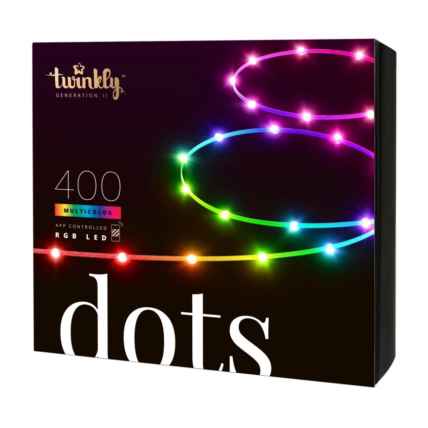 Twinkly - Fita LED RGB exterior regulável DOTS 400xLED 20 m IP44 Wi-Fi