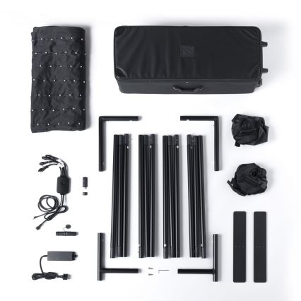 Twinkly - Painel luminoso exterior LIGHTWALL LED RGBW regulável 1120 LEDs 2,6 x 2,7 m IP44 Wi-Fi + dongle de música