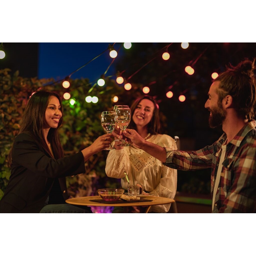 Twinkly - LED RGB Regulação exterior corrente decorativa FESTOON 20xLED 14m IP44 Wi-Fi