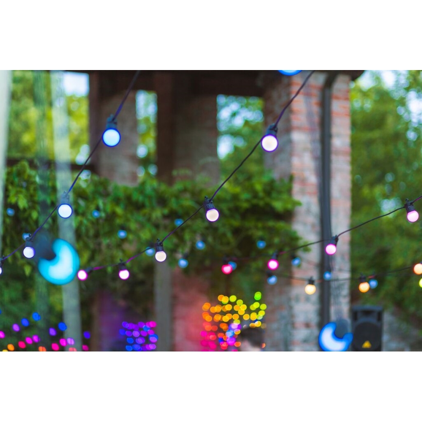 Twinkly - LED RGB Regulação exterior corrente decorativa FESTOON 20xLED 14m IP44 Wi-Fi