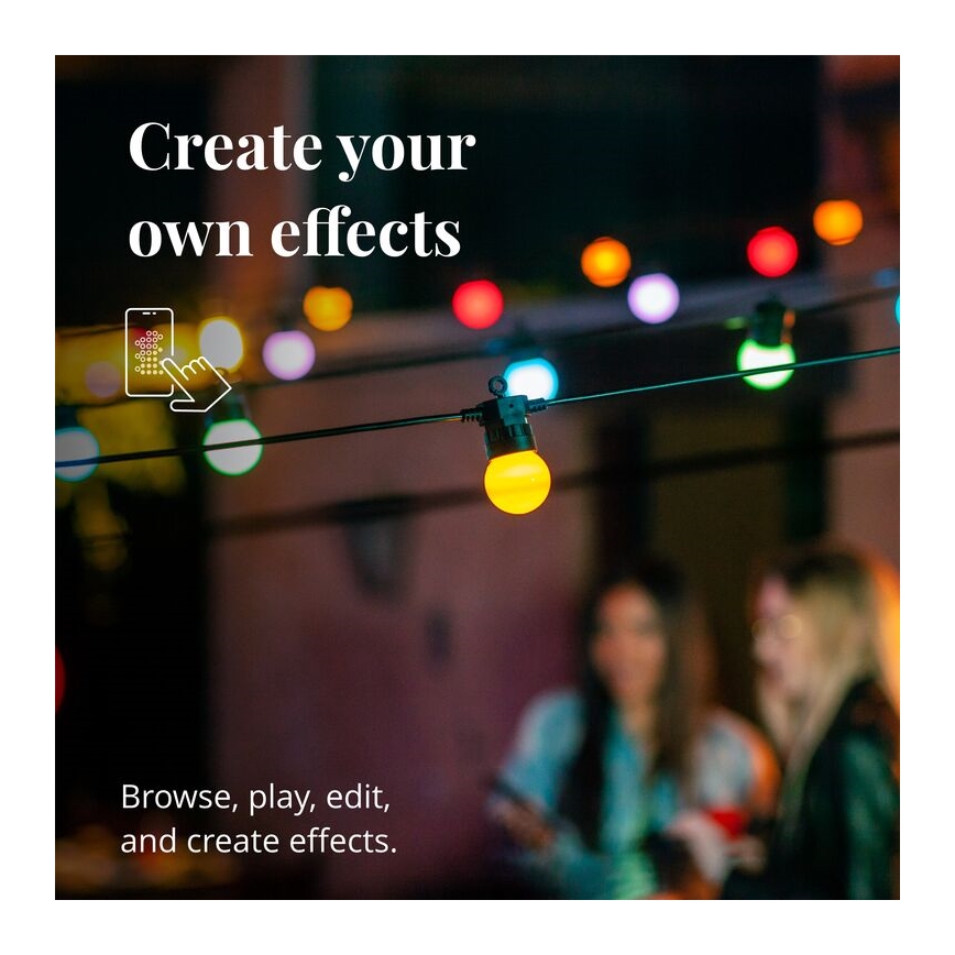 Twinkly - LED RGB Regulação exterior corrente decorativa FESTOON 20xLED 14m IP44 Wi-Fi