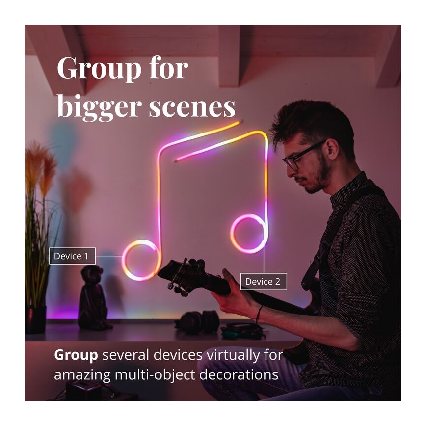 Twinkly - LED RGB Tira com regulação FLEX 200xLED 2 m Wi-Fi